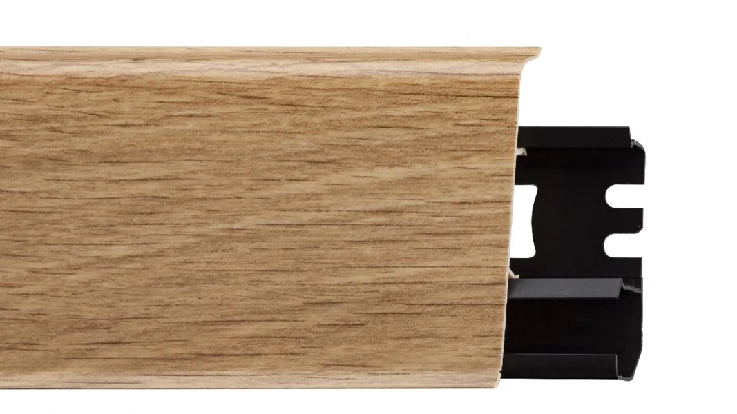 Плинтус со съемной панелью Дуб Бурбон 70мм (10)