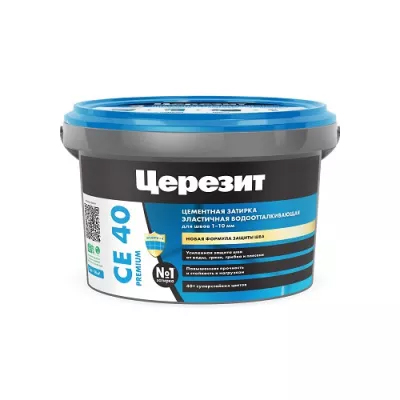 Затирка для плитки СЕ40 2кг водоотталкивающая прозрачный ЦЕРЕЗИТ