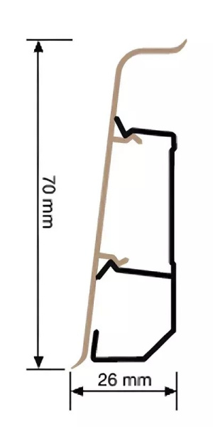 Плинтус 7023 Дуб Модена 70мм