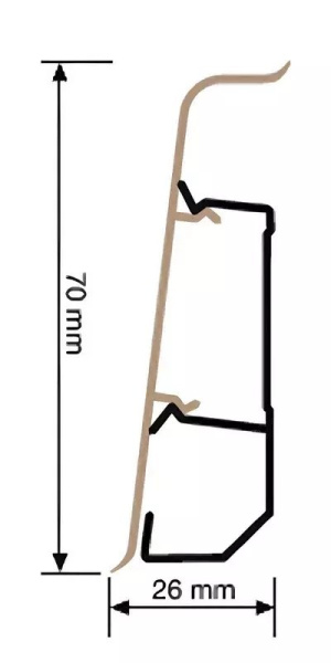 Плинтус 7000 Белый матовый 70мм