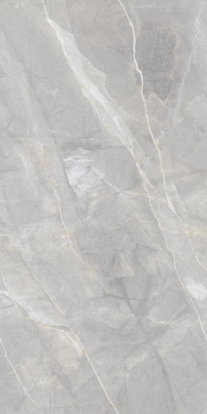 Керамогранит глазурированный глянцевый (600*1200*8) KGI 1208-26G DAMASTA GREY (ДАМАСТА ГРЕЙ)